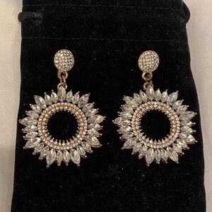 Elegant Crystal Sunburst Earrings